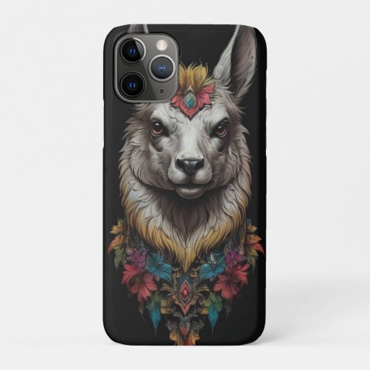 Coques Case-Mate iPhone "Majesté florale : une lama ornée de fleurs" (Dos)