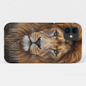 Coques Case-Mate iPhone Majestic Lion Face with Blue Eyes | Wildlife Anima (Dos (Horizontal))
