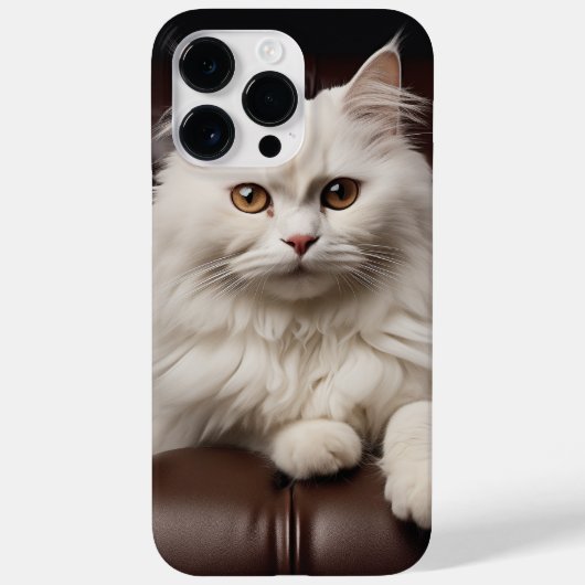 Coques Case-Mate iPhone Majestic white cat (Verso)