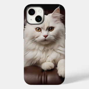 Coque Pour iPhone 14 Majestic white cat