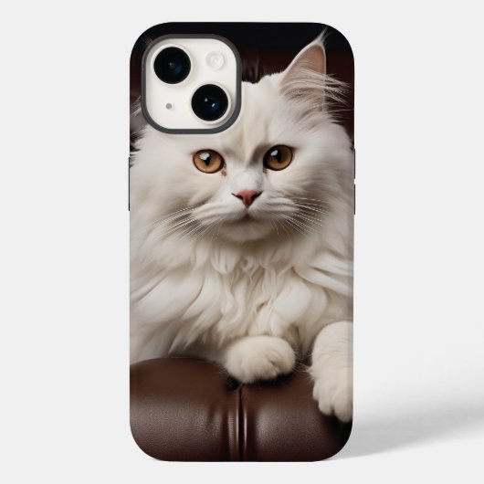 Coques Case-Mate iPhone Majestic white cat (Verso)