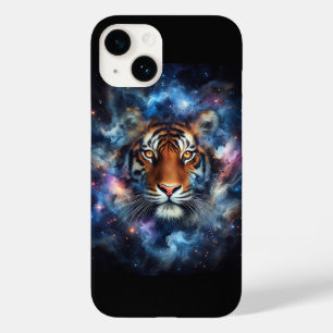 Coque Pour iPhone 14 Majestueuse nébuleuse cosmique Tiger - Fantastique