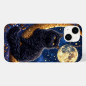 Coques Case-Mate iPhone Majestueux chat noir au repos (Verso (horizontal))