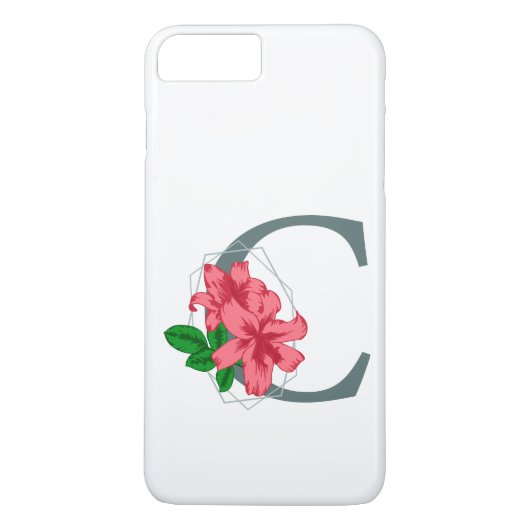 Coques Case-Mate iPhone Majuscule C monogramme floral (Dos)
