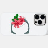 Coques Case-Mate iPhone Majuscule C monogramme floral (Verso (horizontal))
