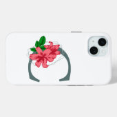 Coques Case-Mate iPhone Majuscule C monogramme floral (Verso (horizontal))