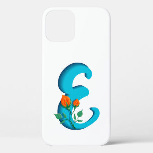 Case-Mate iPhone Case Majuscule E monogramme floral