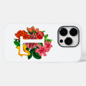 Coques Case-Mate iPhone Majuscule L monogramme floral (Verso (horizontal))