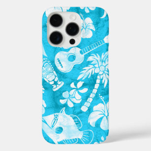 Coques iPhone 16 Pro Makapuu Beach Batik hawaïen Turquoise