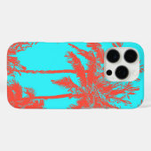 Coques Case-Mate iPhone Makena Beach Hawaiian Sketchy Palms Turquoise (Verso (horizontal))
