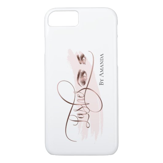 Coques Case-Mate iPhone Makeup Eyebrow Eyes Lashes Rose Gold (Dos)