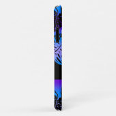 Coques Case-Mate iPhone Makua Monstera Hawaiian Stried Blend Purple (Dos/Droite)