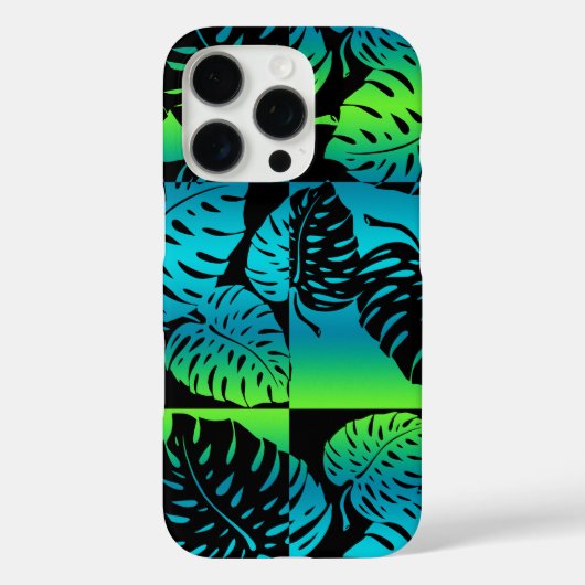 Coques Case-Mate iPhone Makua Monstera Hawaiian Stried Blend Turq (Verso)