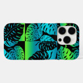 Coques Case-Mate iPhone Makua Monstera Hawaiian Stried Blend Turq (Verso (horizontal))