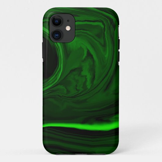 Coques Case-Mate iPhone malachite vert texture (Dos)