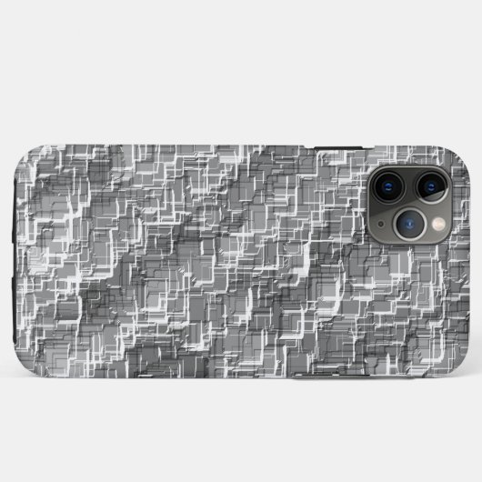 Coques Case-Mate iPhone Mâle de superposition extrême de carrés grises (Dos (Horizontal))