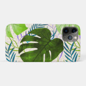 Coques Case-Mate iPhone Maleah Monstera Tropical Hawaiian Aquarelle Vert (Dos (Horizontal))