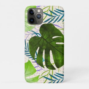Case-Mate iPhone Case Maleah Monstera Tropical Hawaiian Aquarelle Vert