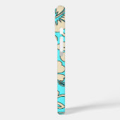 Coques Case-Mate iPhone Malia Hibiscus Hawaiian Floral Aqua Crème  (Verso / Gauche)