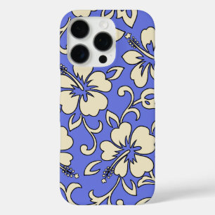 Coques iPhone 16 Pro Malia Hibiscus Hawaiian Floral Periwinkle
