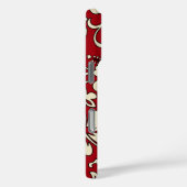 Coques Case-Mate iPhone Malia Hibiscus Hawaiian Floral Rouge et Crème (Verso / Droite)