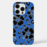 Malia Hibiscus Hawaiian Floral Royal et Noir