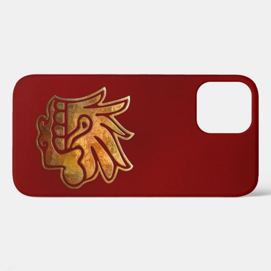 Coques Case-Mate iPhone Malinalli AZTEC Gold & Red (Verso (horizontal))