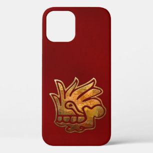 Coque iPhone 12 Malinalli AZTEC Gold & Red