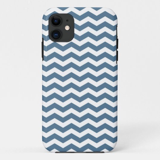 Coques Case-Mate iPhone Malte Vague bleue Chevron (Dos)