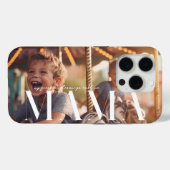 Coques Case-Mate iPhone Mama | Chic Boho Lettrage & Photo (Verso (horizontal))