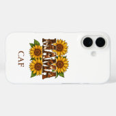 Coques Case-Mate iPhone Mama Maman Tournesols Monogramme Initiales Cadeau  (Verso (horizontal))