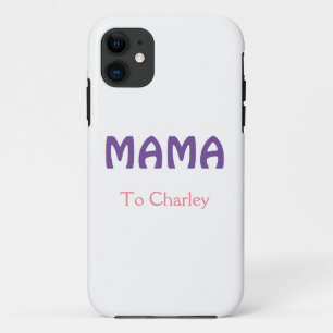 Case-Mate iPhone Case Mama mères heureuses rétro violet ajouter du texte