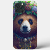 Coques Case-Mate iPhone Mama Ours Avec Couronne De Fleurs (Verso)