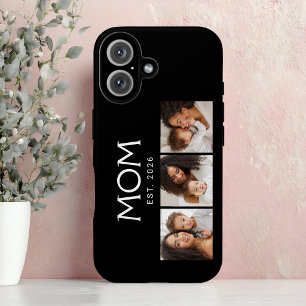 Coques iPhone 16 Maman a établi la typographie noire 3 Photo