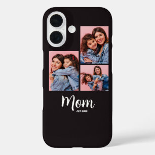 Coques iPhone 16 Maman a établi Script Noir 3 Photo