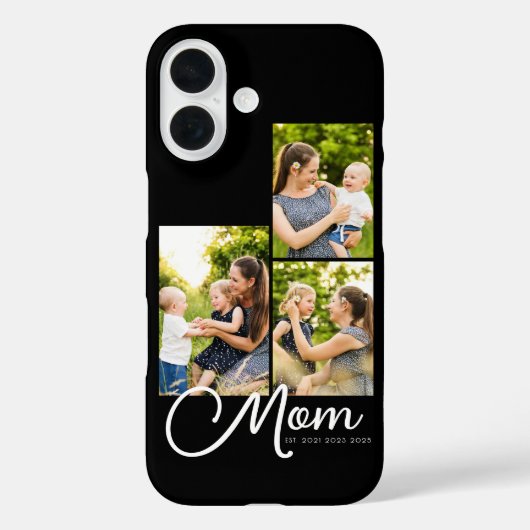 Coques Case-Mate iPhone Maman a établi un script moderne noir 3 Photo (Verso)