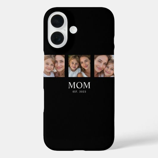 Coques Case-Mate iPhone Maman a établi un script moderne noir 3 Photo (Verso)