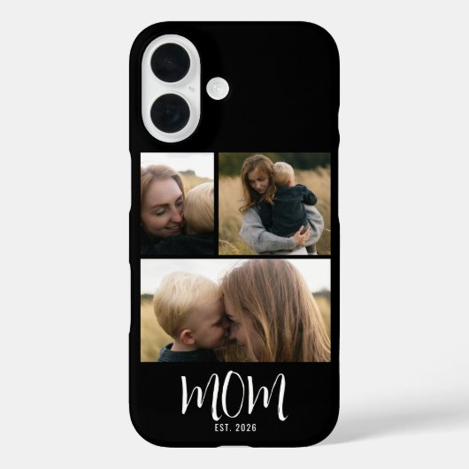 Coques Case-Mate iPhone Maman a établi un script moderne noir 3 Photo (Verso)