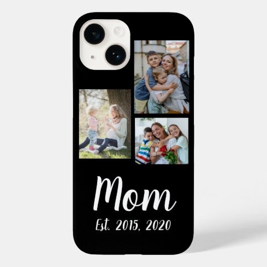 Coques Case-Mate iPhone Maman a établi un script moderne noir 3 Photo (Verso)