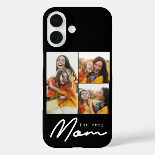 Coques Case-Mate iPhone Maman a établi un script moderne noir 3 Photo (Verso)