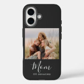 Coques Case-Mate iPhone Maman a établi un script photo élégant noir (Verso)