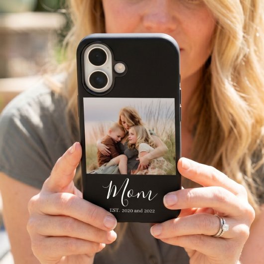 Coques Case-Mate iPhone Maman a établi un script photo élégant noir
