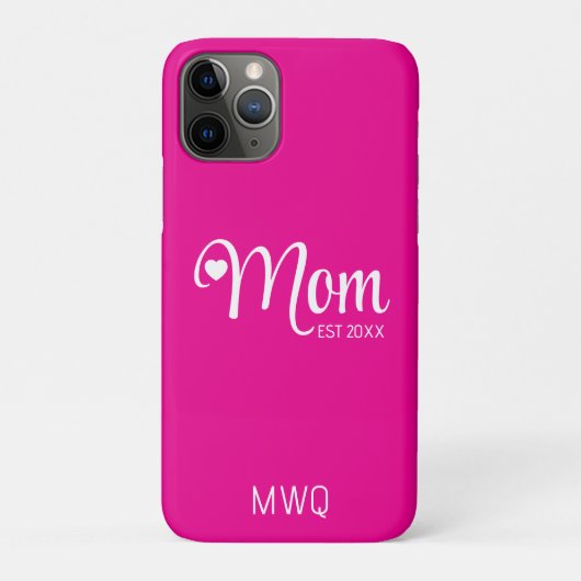 Coques Case-Mate iPhone Maman a établi un script simple Mères Rose (Dos)