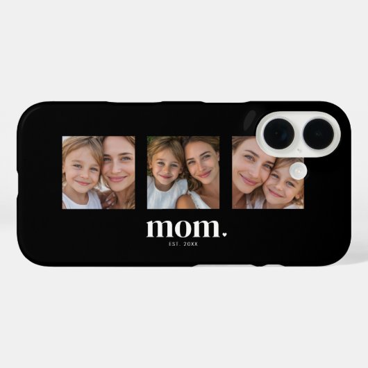 Coques Case-Mate iPhone Maman a établi une photo moderne en noir 3 (Verso (horizontal))