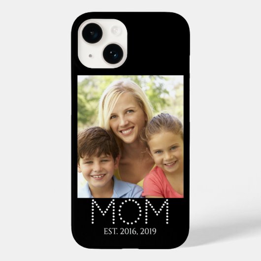 Coques Case-Mate iPhone Maman a fondé Photo noir (Verso)