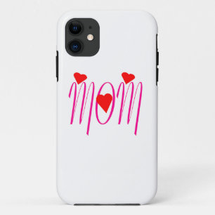Coques Pour iPhone Maman aux Coeurs rouges