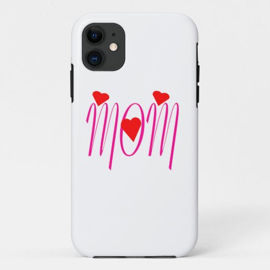 Coques Case-Mate iPhone Maman aux Coeurs rouges (Dos)