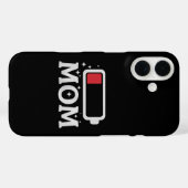 Coques Case-Mate iPhone Maman batterie faible fatiguée drôle fête des mère (Verso (horizontal))