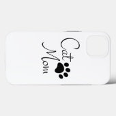 Coques Case-Mate iPhone Maman Chat Empreinte de Patte Personnalisée (Verso (horizontal))