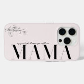 Coques Case-Mate iPhone Maman | Chic Boho Lettering & Floral (Verso (horizontal))